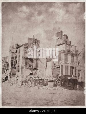 Veranstaltungen in Paris vom 22. Bis 29. Mai 1871. Kommune Saint-Cloud nach dem Krieg. Frankreich. 1871. Von Henri Langerock. Saint-Cloud ist eine Gemeinde im westlichen Subu Stockfoto