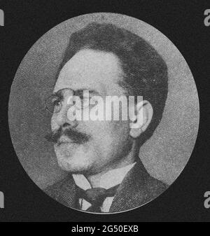 Karl Liebknecht (1871 - 1919) war ein deutscher Sozialist, ursprünglich in der Sozialdemokratischen Partei Deutschlands (SPD) und später Mitbegründer mit Rosa Luxe Stockfoto