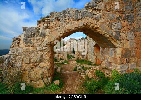 Monfort Zitadelle in Galilee, Israel Stockfoto