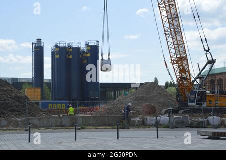 Die Baustelle des Museums des 20. Jahrhunderts in Berlin, Deutschland - 21. Juni 2021 Stockfoto