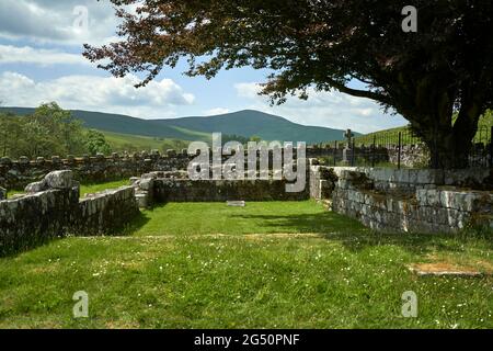 Die Kapelle der Eremitage neben der Eremitage Castle in den Scottish Borders. Stockfoto