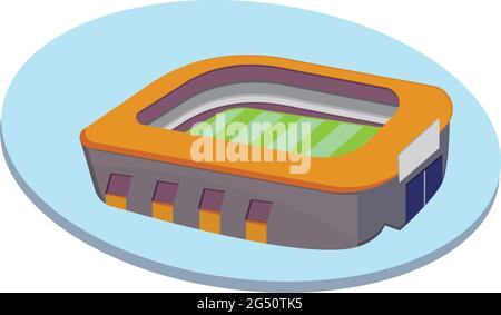 Isoliertes fußballstadion in 3d-Farben Stock Vektor