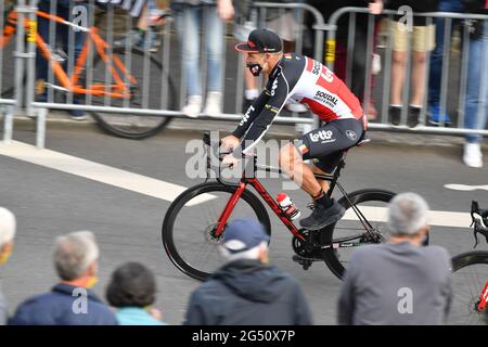 Der Belgier Philippe Gilbert von Lotto Soudal, abgebildet bei der Präsentation der Teams, die an der 108. Ausgabe der Tour de France teilnehmen Stockfoto