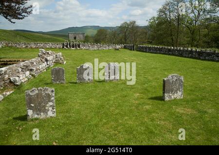 Die Kapelle der Eremitage neben der Eremitage Castle in den Scottish Borders. Stockfoto