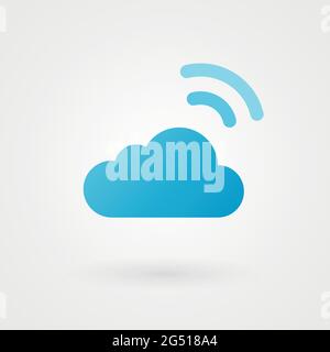 Cloud-Verbindung. Konzept von Cloud Computing, Cloud Storage. Vektor-Illustration flach Design Stock Vektor