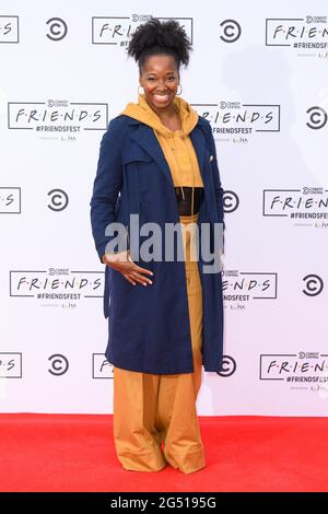 London, Großbritannien. Juni 2021. Jamelia nimmt an der VIP-Nacht des FriendsFest in Comedy Central UK auf dem Clapham Common in London Teil. Bilddatum: Donnerstag, 24. Juni 2021. Bildnachweis sollte lauten Kredit: Matt Crossick/Alamy Live News Stockfoto