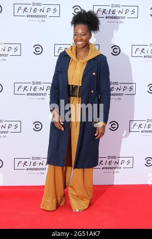 Jamelia, Comedy Central UKs FRIENDSFEST - VIP Arrivals, Clapham Common, London, Großbritannien, 24. Juni 2021, Foto von Richard Goldschmidt Stockfoto