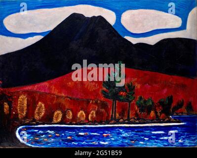 Landschaftskunstwerk von Marsden Hartley mit dem Titel Mount Katahdin, Maine, Nr. 2, Herbst - 1939 Stockfoto