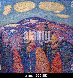 Marsden Hartley Landschaftskunstwerk mit dem Titel Cosmos von 1908-1909. Stockfoto