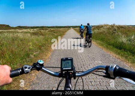 Nordseeinsel Langeoog, Frühsommer, Radtour zum östlichen Ende der Insel, Niedersachsen, Deutschland, Stockfoto