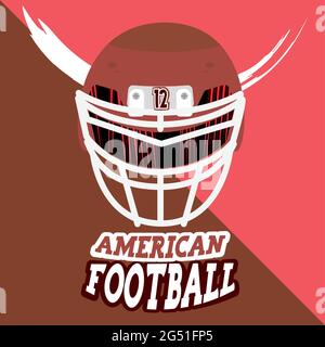 American Football Poster mit Helm Stock Vektor