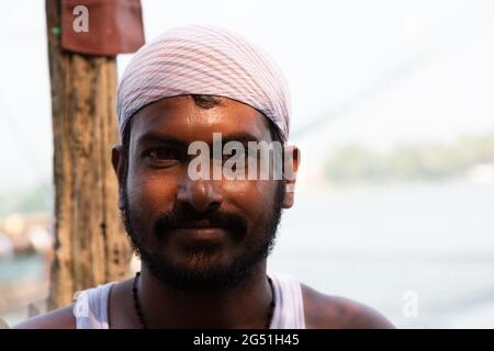 Gesichter Indiens und Alltagssituationen Stockfoto