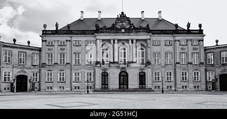 Ansicht von Amalienborg, Kopenhagen, Dänemark Stockfoto