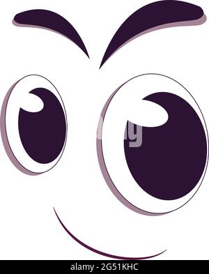 Karikatur eines glücklichen Gesichtsausdrucks Stock Vektor