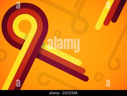 Abstrakter Hintergrund im Retro-Stil mit konzentrischen Kreisen. Vektor-Poster und -Cover Stock Vektor