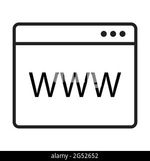 Website Umriss Icon Vektor für Ihr Web-Design, Logo, Infografik, UI. Illustration Stock Vektor