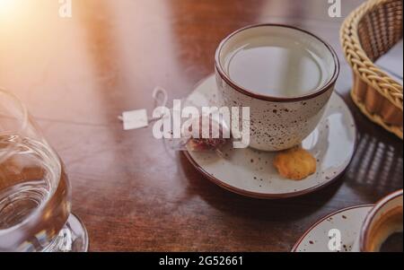 Tasse Tee, Teezeit Stockfoto