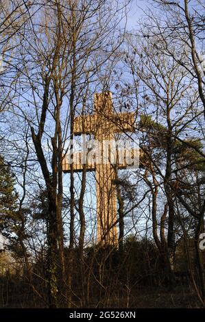 HAUTE-MARNE (52). DAS DORF COLOMBEY-LES-DEUX-EGLISES IST BEKANNT DURCH DEN GENERAL DE GAULLE, DER SEIN FAMILIENHAUS (LA BOISSERIE) HATTE. DER GENER Stockfoto