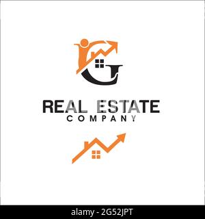 DESIGN-Inspiration FÜR IMMOBILIENLOGOS Stock Vektor