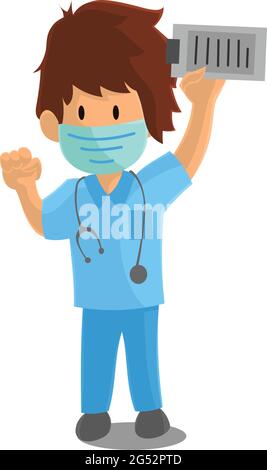 Success Character Design Vektor-Illustration für den Internationalen Krankenschwesterntag Stock Vektor