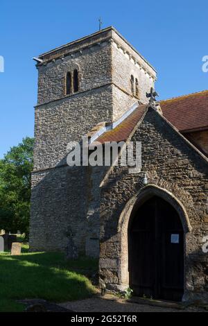 Kirche der Heiligen Dreifaltigkeit, Hinton in Hecken, Northamptonshire, England, UK Stockfoto