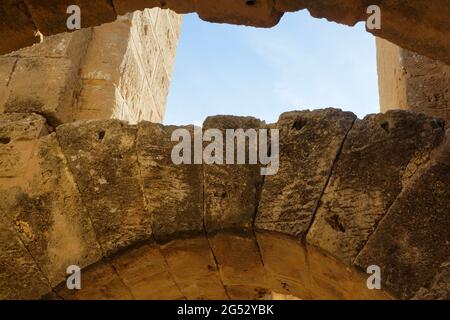 Das kolosseum von El Jem, das zweitgrößte in der römischen Welt Stockfoto