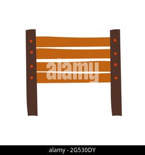 Handgezeichneter Zaun aus Holz. Zaun im Landhausstil Stock Vektor