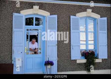 FRANKREICH, SOMME (80) COTE D'OPALE UND BAIE DE SOMME, LE CROTOY, EIN TYPISCHES FISCHERHAUS Stockfoto