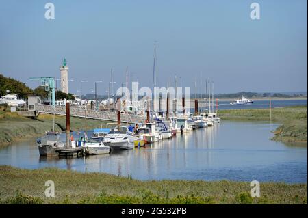 FRANKREICH, SOMME (80) COTE D'OPALE UND BAIE DE SOMME, LE HOURDEL, DER HAFEN Stockfoto