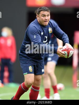 Edinburgh, Großbritannien. Juni 2021. 25. Juli 2021: Britische und irische Lions Jamie George während der Rugby-Mannschaft der britischen und irischen Lions im BT Murrayfield, Edinburgh, Großbritannien. Quelle: Ian Rutherford/Alamy Live News Stockfoto