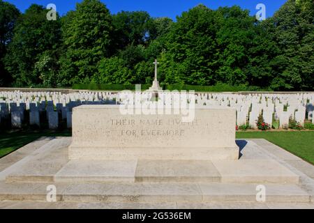 Der Connaught Friedhof (1916-1918) in Thiepval (Somme), Frankreich Stockfoto