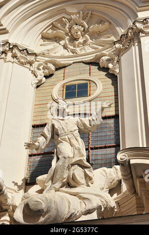 Italien, Rom, chiesa dell'Arciconfraternita delle sante stimmate di San Francesco, Statue des Heiligen Franziskus Stockfoto