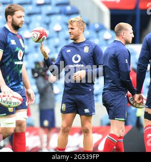 BT Murrayfield .Edinburgh.Schottland Großbritannien. 25. Juni-21 British & Irish Lions Training Session für Japan Match Chris Harris (Schottland) während des Trainings. Kredit: eric mccowat/Alamy Live Nachrichten Stockfoto