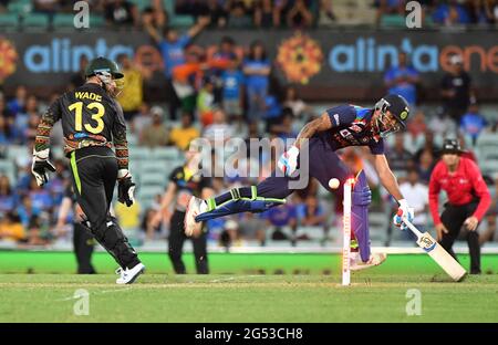 Indien übergab Australien nach seinem Sieg im T20-Spiel in Sydney, Australien, auf den zweiten Platz in der T20-Rangliste.Featuring: Washington Samson wo: Sydney, Australien Wann: 06 Dec 2020 Credit: WENN.com Stockfoto