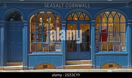 Seasalt Cornwall Bekleidungsgeschäft vor der Fassade in Cambridge. Stockfoto