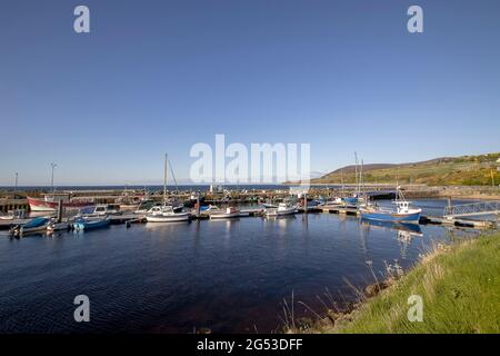 Helmsdale Harbour in den schottischen Highlands, Großbritannien Stockfoto