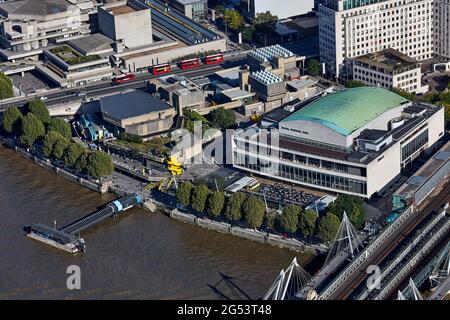 Großbritannien, London, Luftaufnahme der Royal Festival Hall Stockfoto