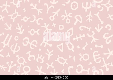 Nahtloses Muster durch abstrakte organische Formen. Vektortextur im Pinselstil auf isoliertem Hintergrund, EPS8, No.1. Stock Vektor