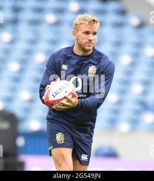 BT Murrayfield .Edinburgh.Schottland Großbritannien. 25. Juni-21 British & Irish Lions Training Session für Japan Match British & Irish Lions Chris Harris während des Trainings. Kredit: eric mccowat/Alamy Live Nachrichten Stockfoto