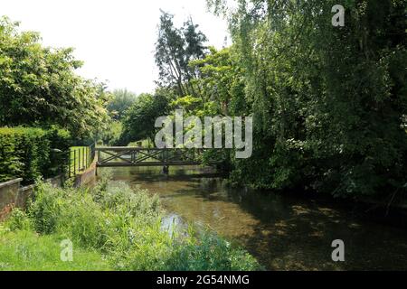 Der Little Stour River in Wickhambreaux, Canterbury, Kent, England, Vereinigtes Königreich Stockfoto