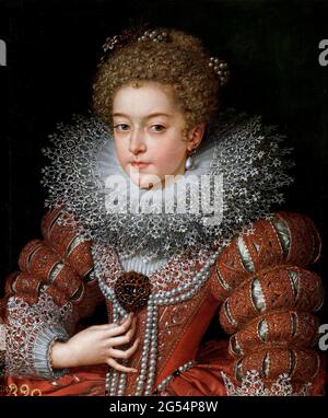 Elisabeth von Frankreich, Königin von Spanien. Porträt von Isabella von Bourbon (1602-1644) von Frans Pourbus El Joven, Öl auf Leinwand, c.. 1615 Stockfoto