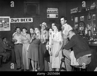 Gruppenporträt, Juke Joint und Bar, in der Nähe von Belle Glade, Florida, USA, Marion Post Wolcott, U.S. Farm Security Administration, Februar 1941 Stockfoto