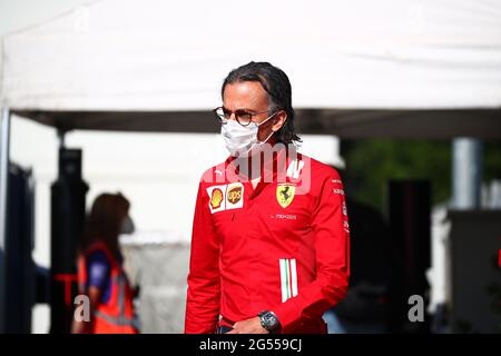 Spielberg, Österreich. Februar 2019. Laurent Mekies Sportdirektor der Scuderia Ferrari, Formel-1-Weltmeisterschaft 2021, Steirischer GP 2021, 24-27. Juni 2021 Quelle: Independent Photo Agency/Alamy Live News Stockfoto