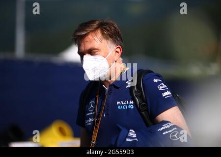 Spielberg, Österreich. Februar 2019. Jost Capito Teamchef von Williams Mercedes, Formel-1-Weltmeisterschaft 2021, Steirischer GP 2021, 24-27. Juni 2021 Quelle: Independent Photo Agency/Alamy Live News Stockfoto