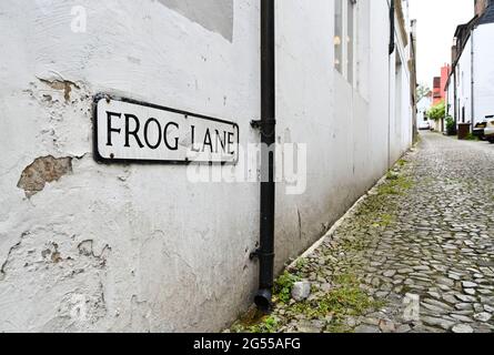 Royal Tunbridge Wells Kent - die ungewöhnlich benannte Frog Lane Stockfoto