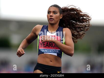 Nicole Yeargin bei den 400-m-Läufen der Frauen am Tag einer der Muller British Athletics Championships in der Manchester Regional Arena. Bilddatum: Freitag, 25. Juni 2021. Stockfoto