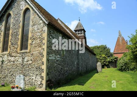 St Mary's Church in Stodmarsh, Canterbury, Kent, England, Vereinigtes Königreich Stockfoto