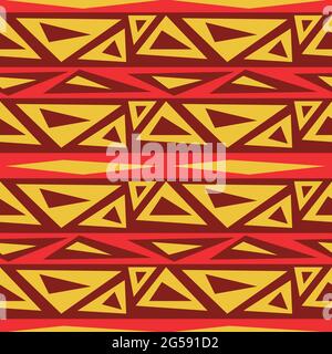 Afrikanisches Tribal Ornament abstraktes Ethno-Muster helle Stammesstruktur Stock Vektor