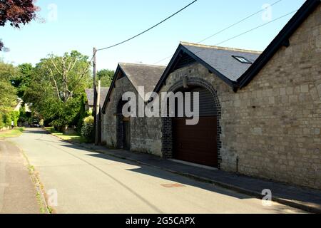 Church Lane, Evenley, Northamptonshire, England, Großbritannien Stockfoto
