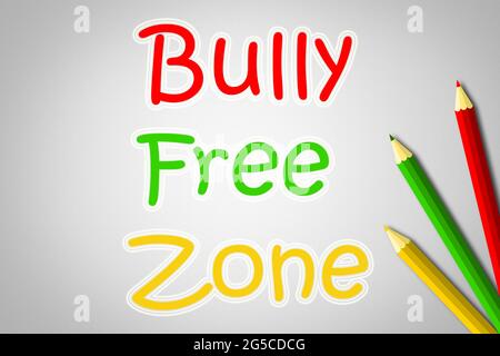Bully-freie Zone-Konzept Stockfoto